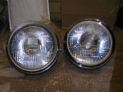 Old and new headlight