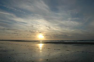Spiegel zonsondergang