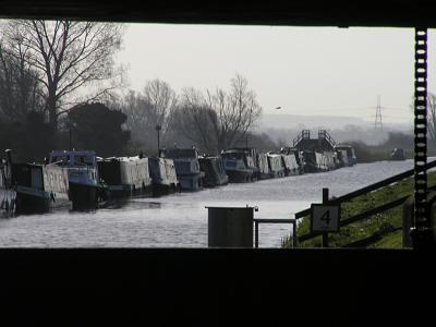 Narrowboats seen from Upware lock