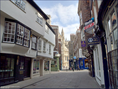 Stonegate (a glimpse of the Minster in the background)