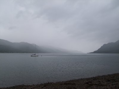 Loch Duich in the rain