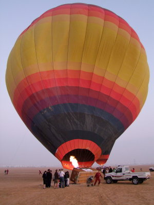 Inflating the balloon