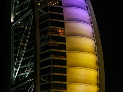 Yellow and Purple Burj Al Arab