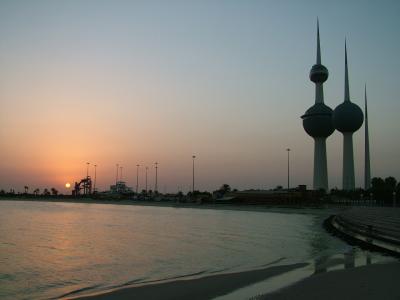 Sunrise at the Towers Kuwait.JPG