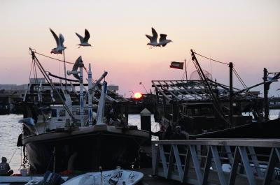Sunset over Fishing Boats Kuwait.JPG