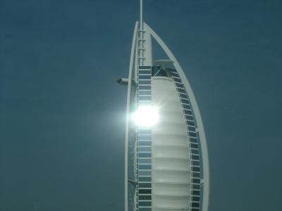 Sunlight catching Burg Al Arab Dubai.JPG