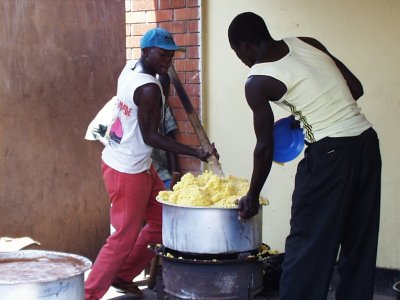 Cooking lunch Kampala Uganda
