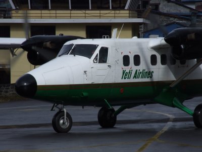 Yeti Airlines Twin Otter at Lukla Airport Nepal.JPG