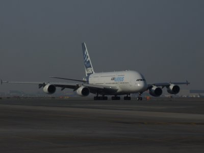 A380 taxying Dubai Air Show 2007.JPG