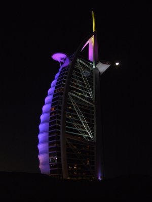 Purple Burj Al Arab by Night Dubai.JPG