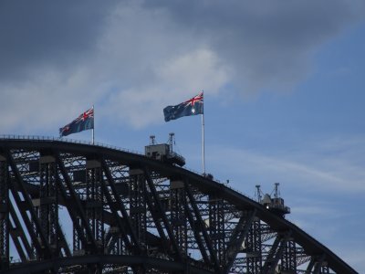 Sydney Harbour Bridge Flags.JPG