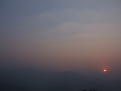 Sunrise at Sarangkot Nepal.JPG