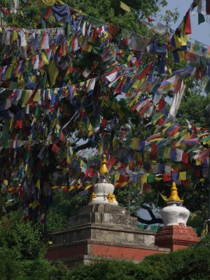 Prayer Flags Monkey Temple Kathmandu Nepal.JPG