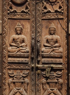 Carved Door Kathmandu Nepal.JPG