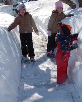 our sidewalk has walls now