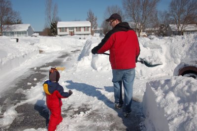 Liam helping Daddy again