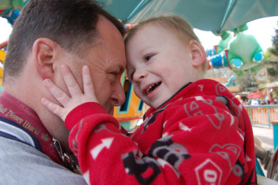 Being silly with Daddy