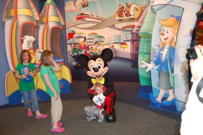 Liam planted himself in front of Mickey and then didn't want to move.