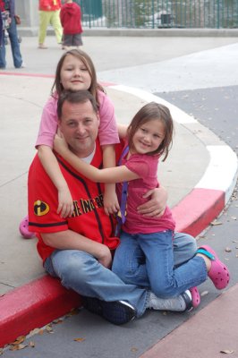 Daddy and the girls taking a break