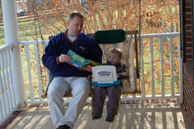 Well, not all of the boys.  Jaden wanted to sit and read with Uncle Jerry