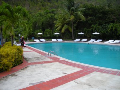 Huge pool at the resort on St. Lucia