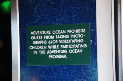 Sign at Adventure Ocean