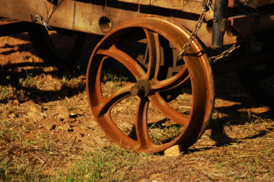 old trolly wheel