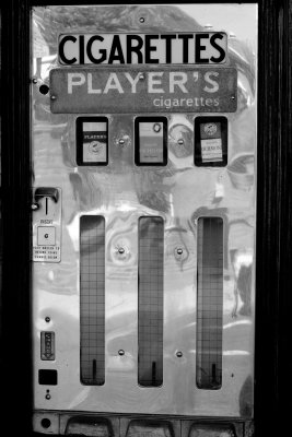 this cigarette machine was on the wall in Whitstable