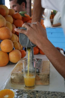 the orange juice