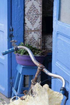 a typical Essaouria blue door