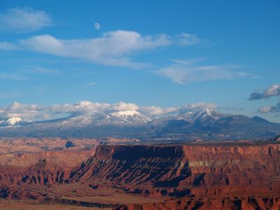La Sal Mountains from Dead Horse Point