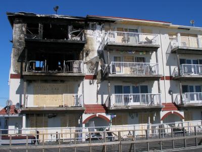 Ocean Villa Townhouse Fire Destruction
