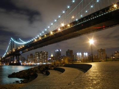 Manhattan Bridge and Lemon Yellow Empire State