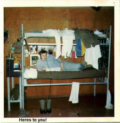 Dave VanHoogstrate in bunk - NKP 70