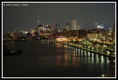 Night time view of Kobe