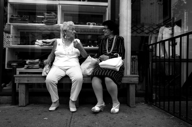 time for a chat in Greenwich Village