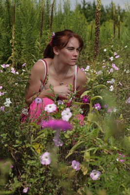 Among the flowers