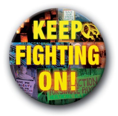 Keep Fighting On! Button