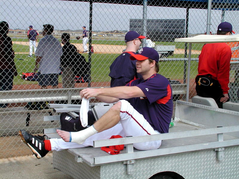 RHP 64 Andrew Good suffered a minor sprain
