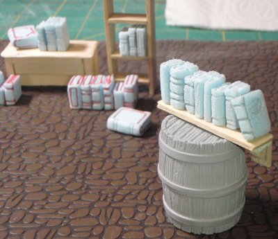 Mini Furniture intended for my Mordheim buildings.