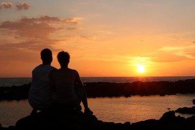 Sunset at Kikaua Beach