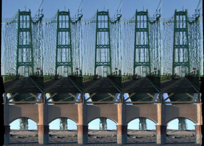 Under and Over the Deer Isle Sedgwick Bridge Stereogram