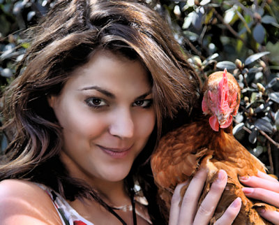 Girl With A Hen