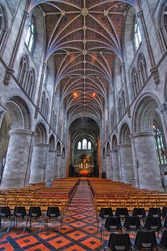 Chairs and nave, Hereford Cathedral