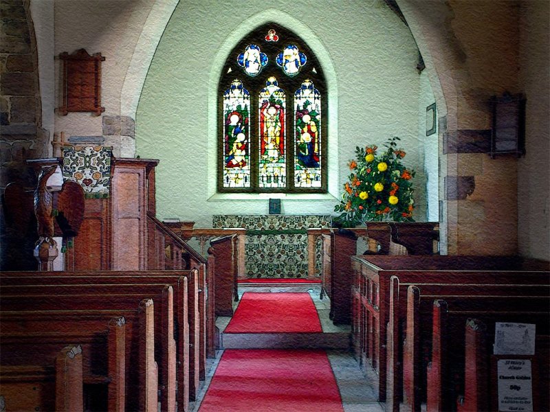 Interior of St. Marys, Almer, Dorset