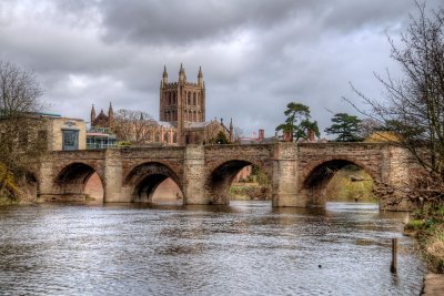 Bridge and cathedral church of St. Mary, Hereford