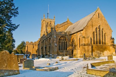 All Saints in the snow, Martock