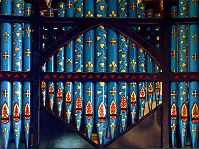 Organ pipes, All Saints, Martock
