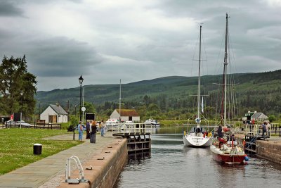 Through the locks at Fort Augustus