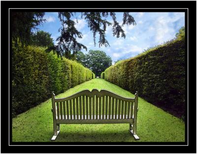 The seat, Hardwick Hall, Chesterfield, Derbyshire